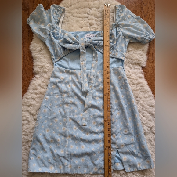 Petal + Pup Blue Floral Mini Dress 6 - Picture 12 of 12